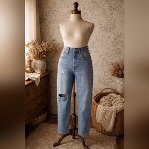 Levi’s 501 Jeans W27 L28 Distressed Light Wash Straight Leg Button Fly Classic